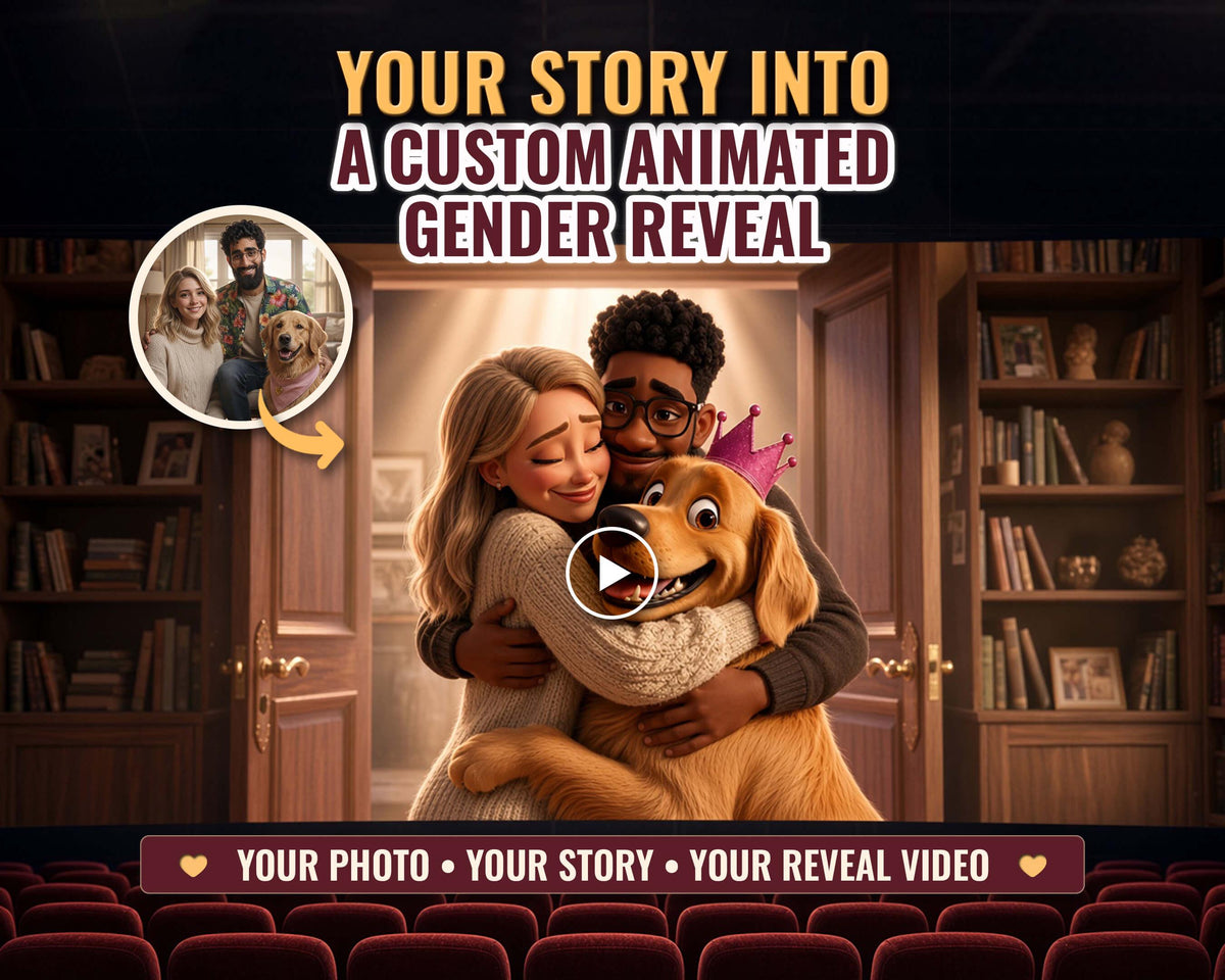 Personalized 3D Animated Gender Reveal Video